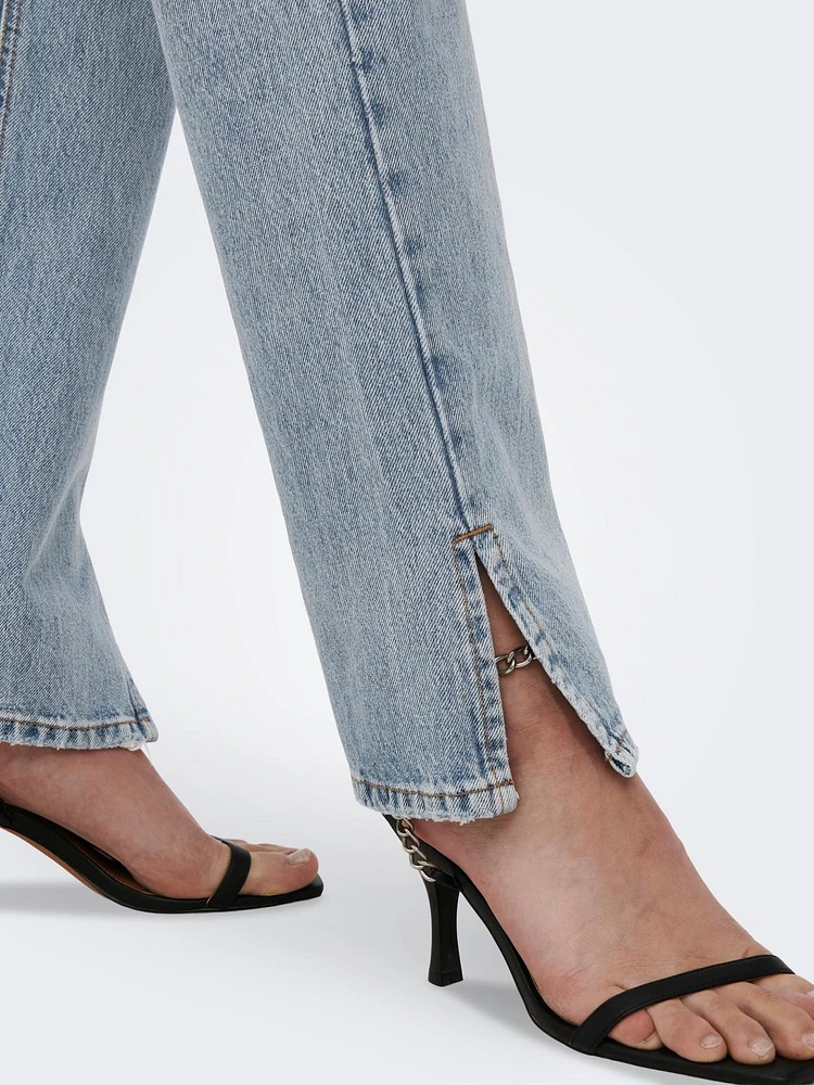 Only : Billie Highwaist Slit Denim