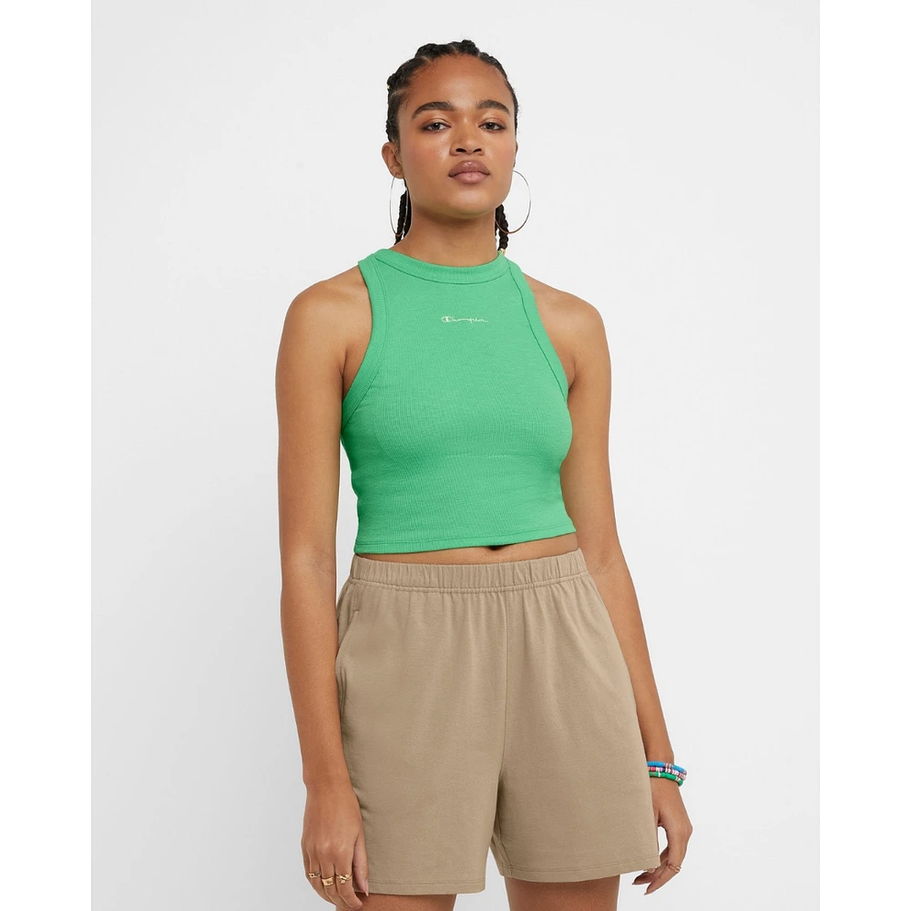 Champion : Fitted Rib Tank Top - Green