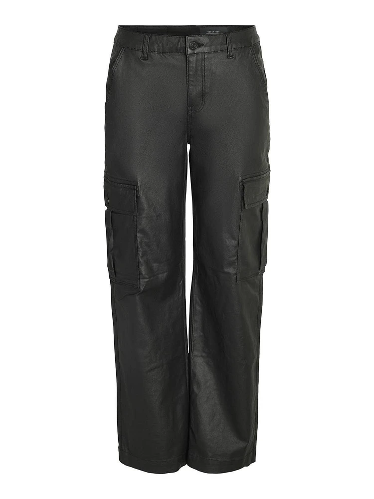 Noisy May : Normal Waist Cargo Coated Pants