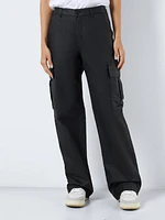 Noisy May : Normal Waist Cargo Coated Pants