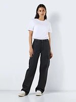 Noisy May : Normal Waist Cargo Coated Pants