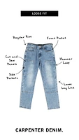 WLKN : Carpenter Loose Fit Denim Pants