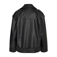 Noisy May : Oversize PU Biker Jacket