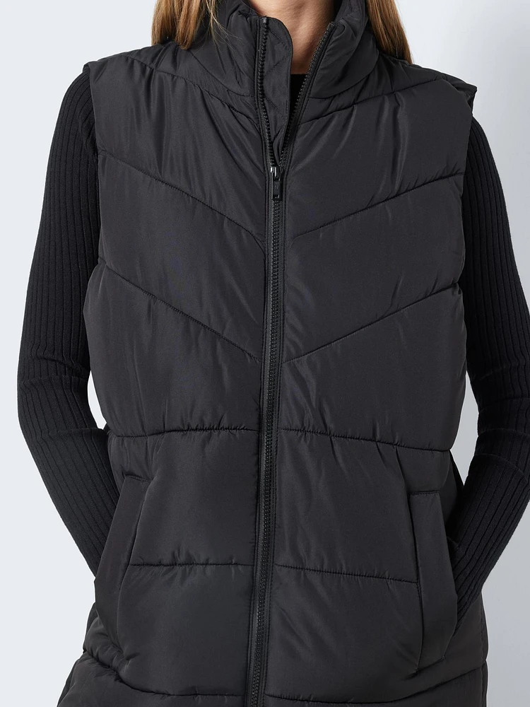 Noisy May : Sleeveless Long Puffer Vest