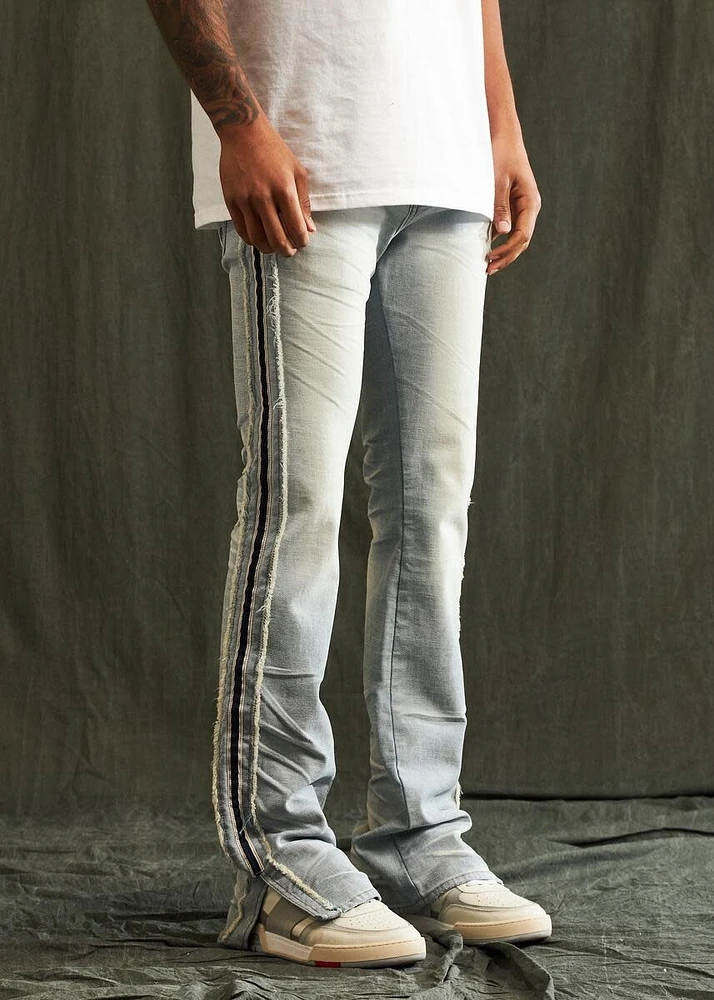 Embellish : Ross Side Stripes Details Flare Denim