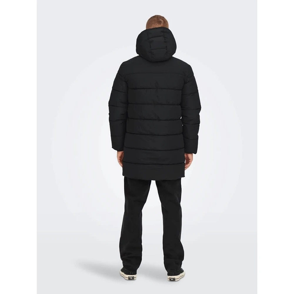 Only & Sons : Melvin Life Long Hooded Puffer Coat