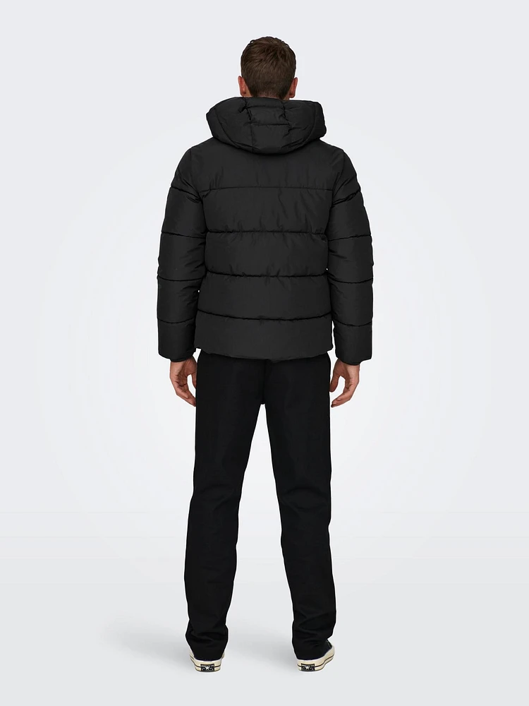 Only & Sons : Melvin Life Hooded Puffer Coat