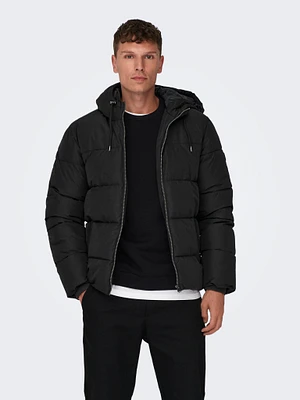 Only & Sons : Melvin Life Hooded Puffer Coat