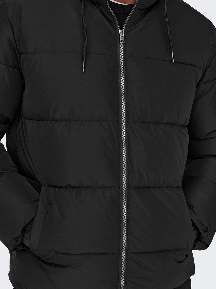 Only & Sons : Melvin Life Hooded Puffer Coat