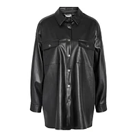 Noisy May : L/S Oversize PU Shirt