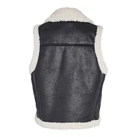 Noisy May : Sleeveless Shearling PU Vest