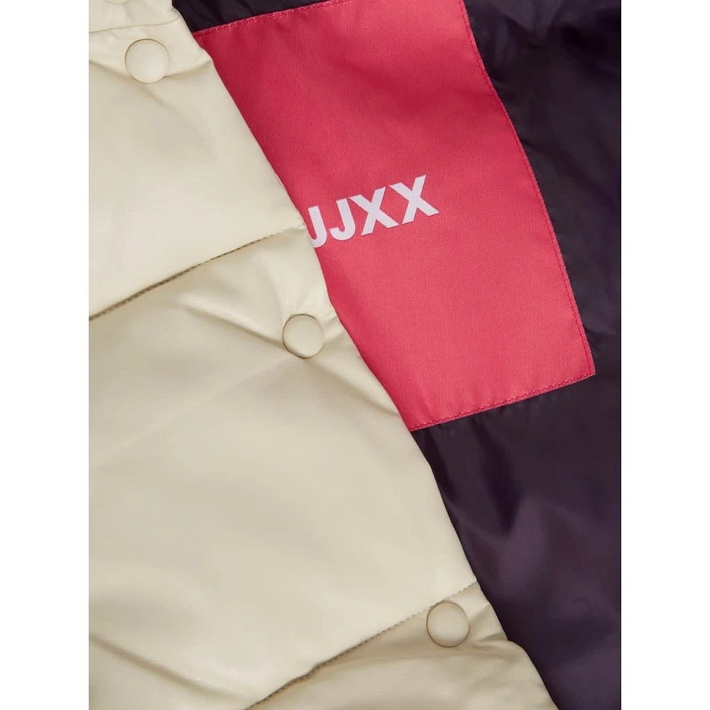 JJXX : Faux Leather Short Puffer Vest