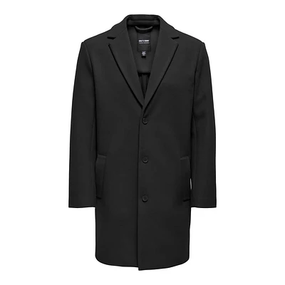 Only & Sons : Long Collar Coat