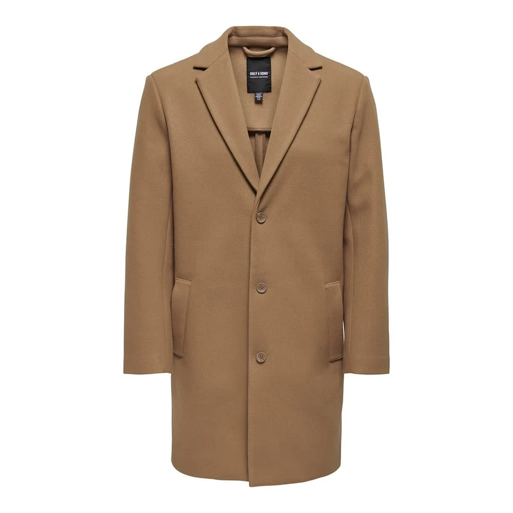 Only & Sons : Long Collar Coat