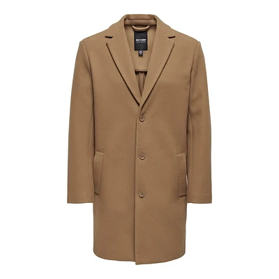 Only & Sons : Long Collar Coat