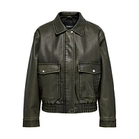 Only : PU Cargo Bomber Jacket