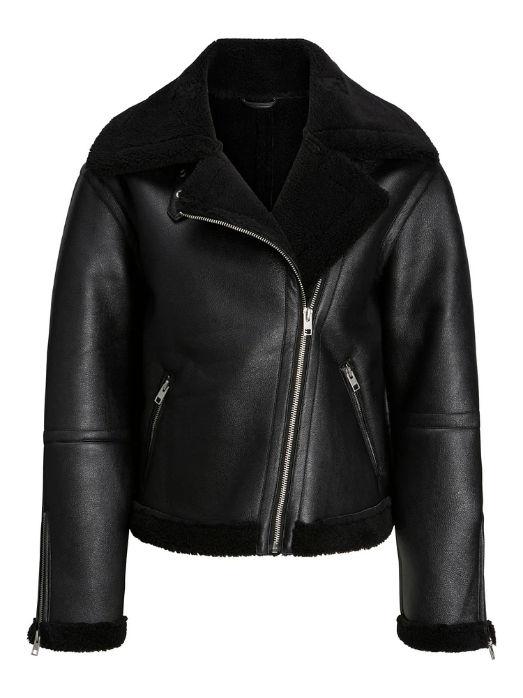 JJXX : Aviator Shearling Jacket