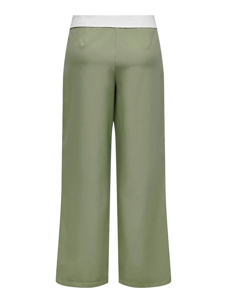 Only : HW Fold-Down Pleated Trousers