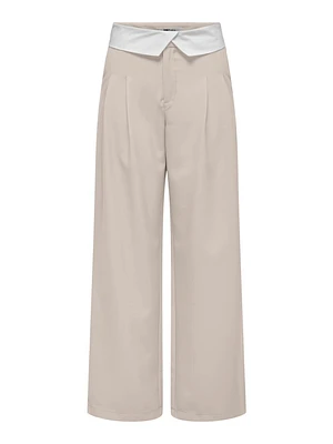 Only : HW Fold-Down Pleated Trousers