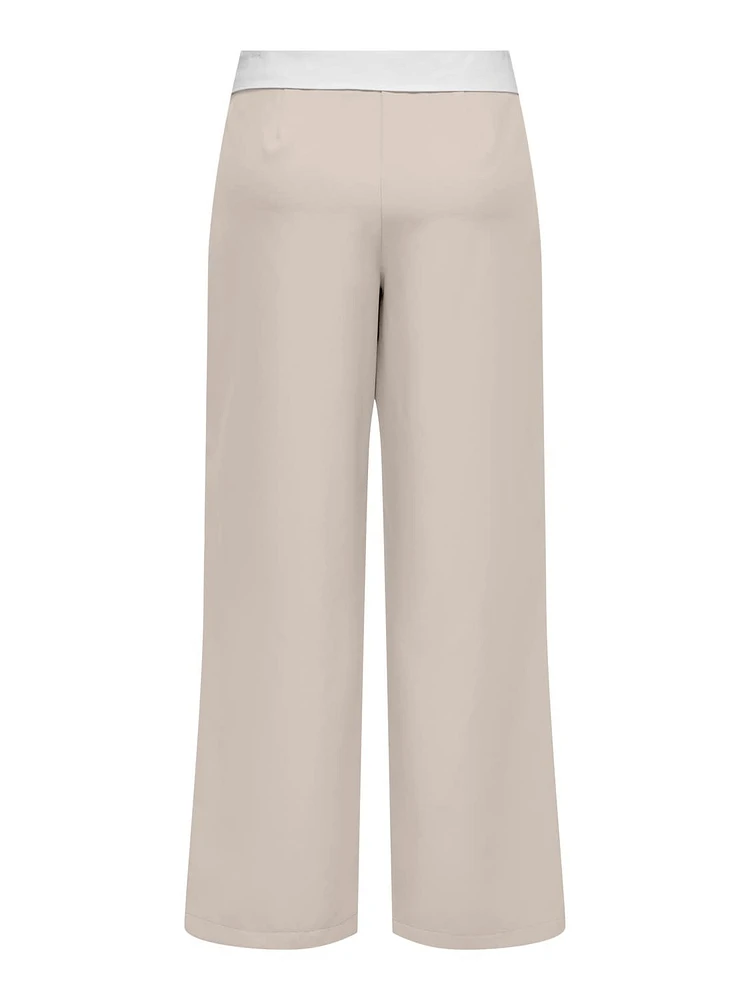 Only : HW Fold-Down Pleated Trousers