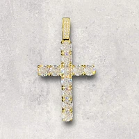 Deluxe Drip : Solitaire Cross Pendant