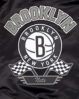 New Era : Rally Drive Bkln Nets Satin Jacket