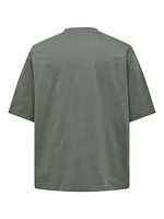 Only & Sons : Millenium Oversize S/S Tee - Castor Gray