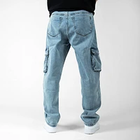 WLKN : Cargo Baggy Fit Denim Pants