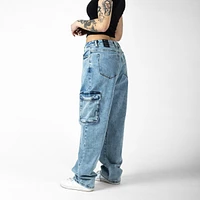 WLKN : Cargo Baggy Fit Denim Pants