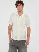 Guess : Eyelet Embroidery S/S Camp Shirt