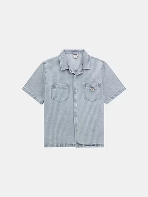 Guess : Herringbone Denim Shirt