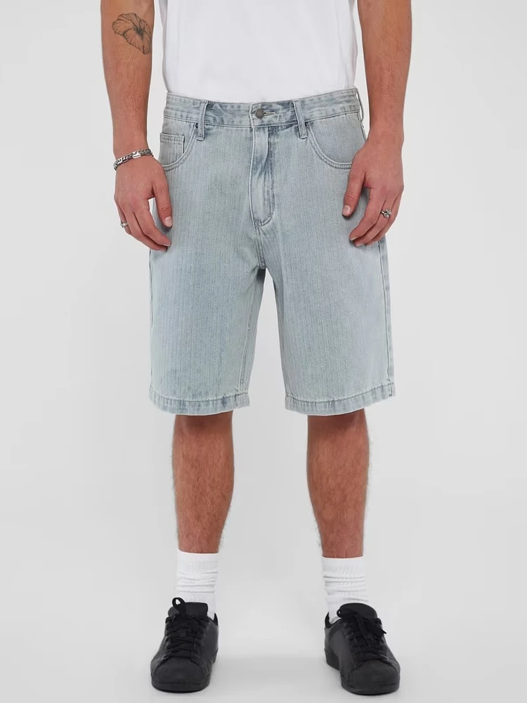 Guess : Herringbone Loose Denim Short