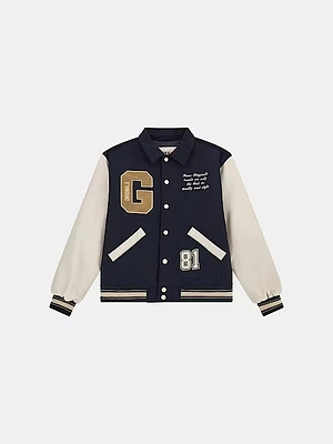 Guess : Ivan Wool Blend Letterman Jacket