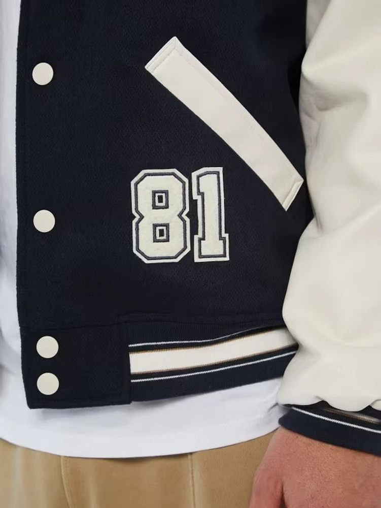 Guess : Ivan Wool Blend Letterman Jacket