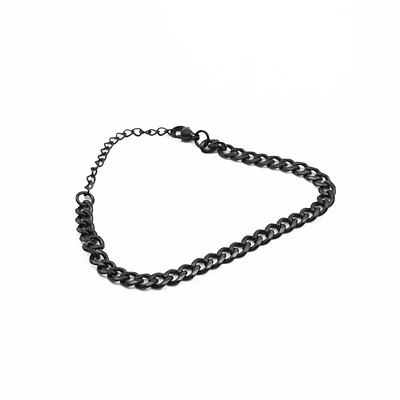 Hits : Cuban Link Chain Bracelet - 5mm - Black