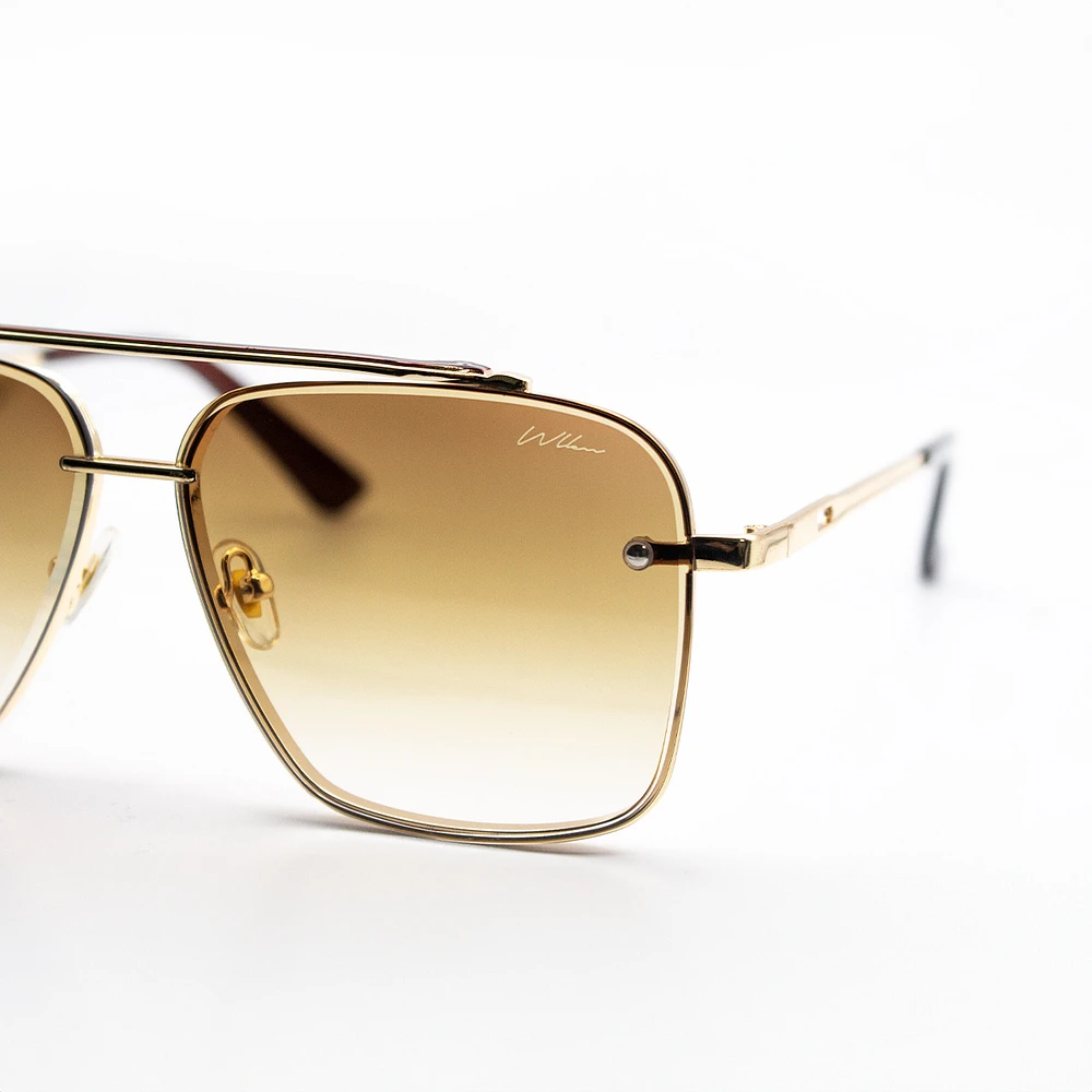 WLKN : Optima Sunglasses Gold/Brown O/S