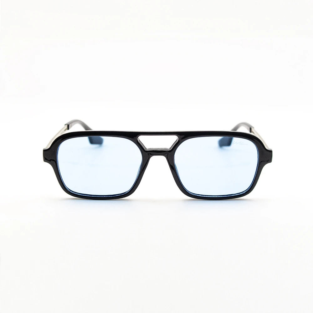 WLKN : Hartley Square Colored Lenses Sunglasses - Blue