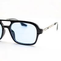 WLKN : Hartley Square Colored Lenses Sunglasses - Blue