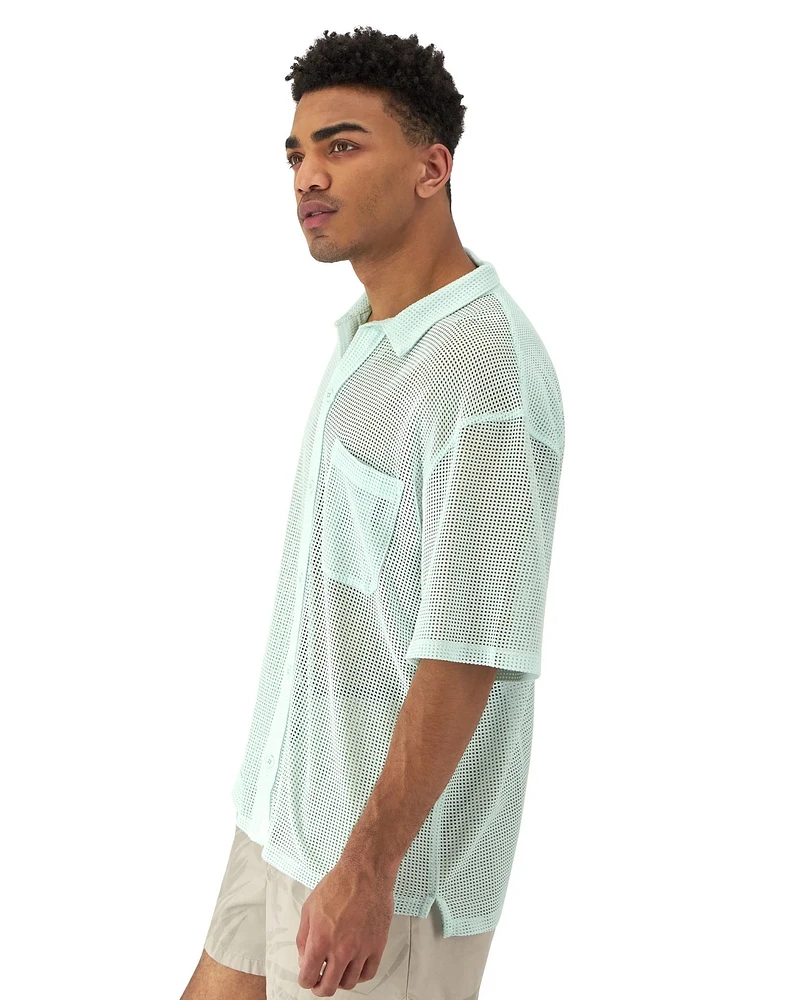 Champion : Mesh Button Down Shirt