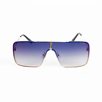 WLKN WLKN : Rex Square Rimless Sunglasses - Blue/Yellow