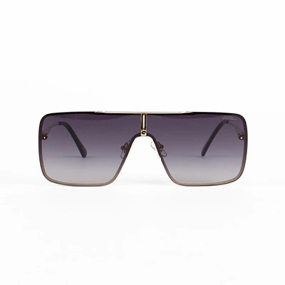 WLKN WLKN : Rex Square Rimless Sunglasses - Gold/Gray