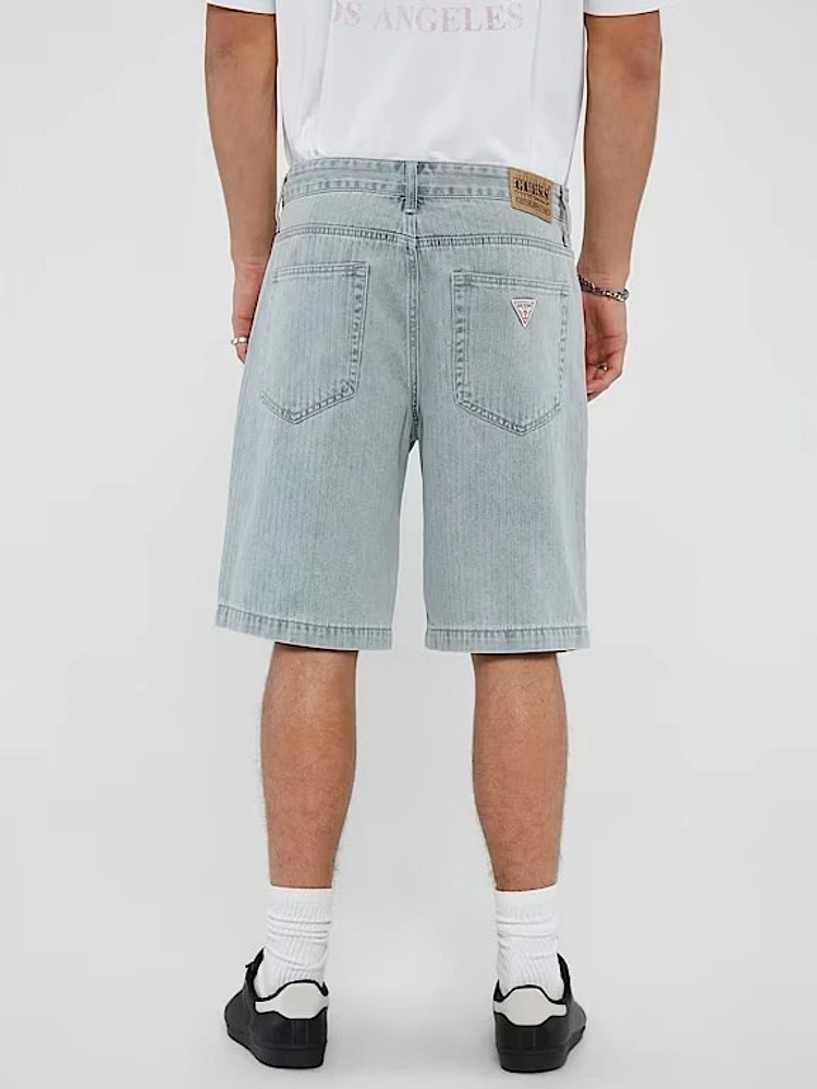 Guess : Herringbone Loose Denim Short