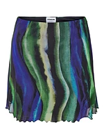 Noisy May : Wave Print Mesh Skirt