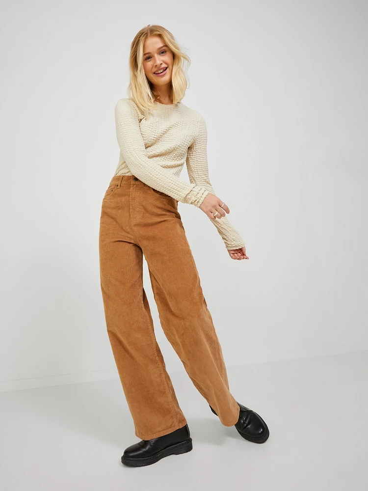 JJXX : Wide Corduroy Highwaist Pants