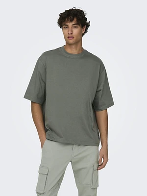 Only & Sons : Millenium Oversize S/S Tee - Castor Gray