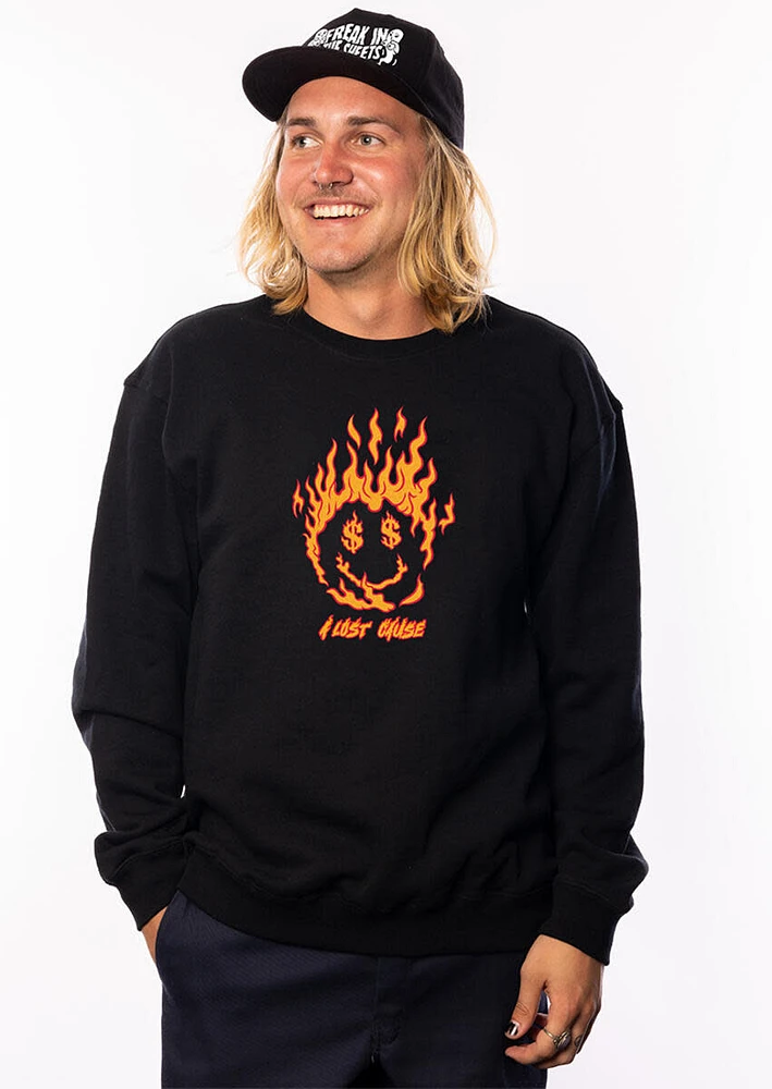 A Lost Cause : Burnin Cash Crewneck