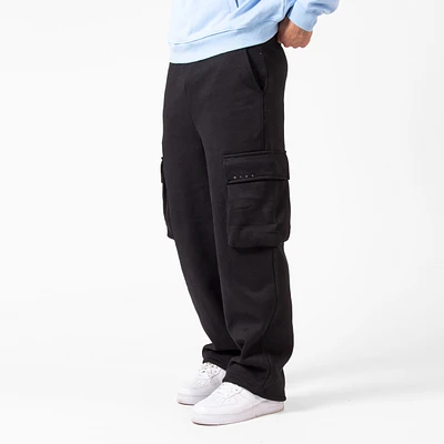 WLKN : Tonal Wide Leg Cargo Sweatpants