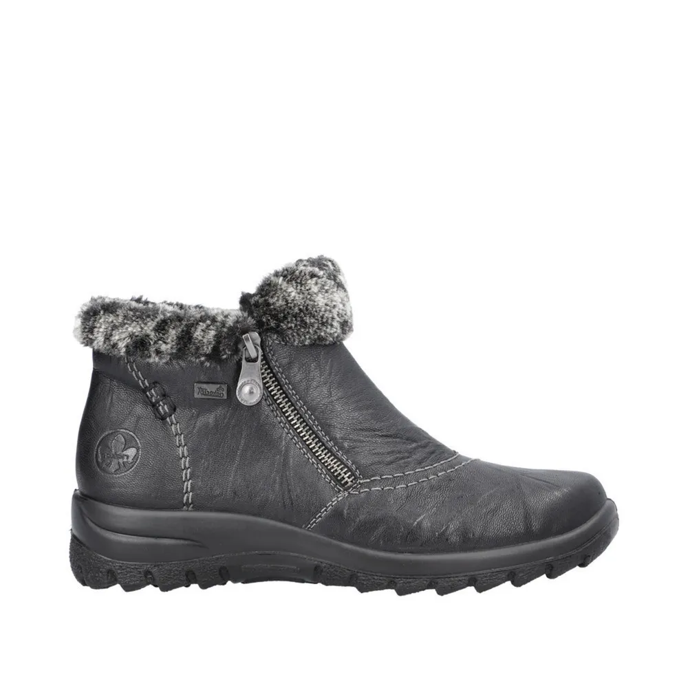 RIEKER L7172-00 Casual Bootie (Fur Trim)