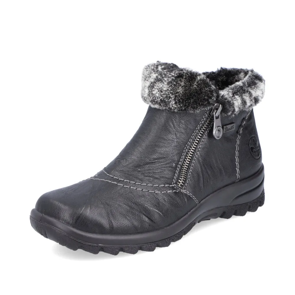 RIEKER L7172-00 Casual Bootie (Fur Trim)