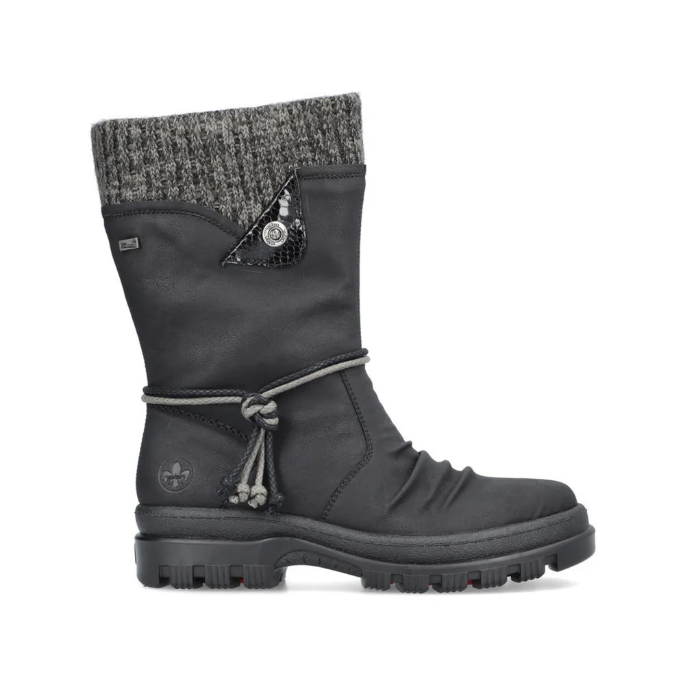 RIEKER X8283-00 Winter-Tread Mid Boot (Tassel)